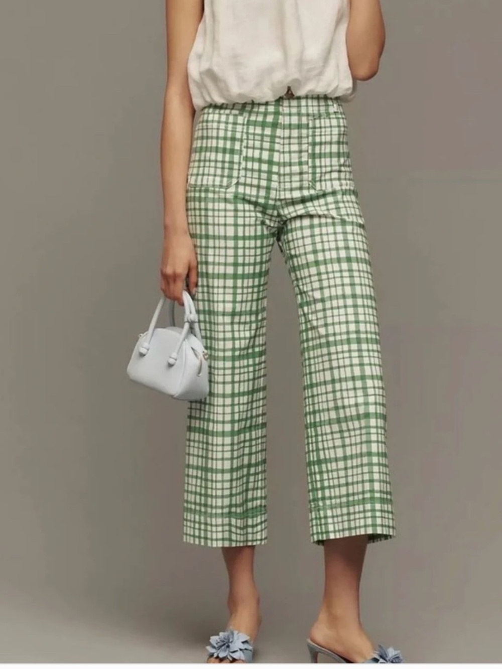 Anthropologie Maeve Colette Cropped Wide-Leg Pants Size 31P